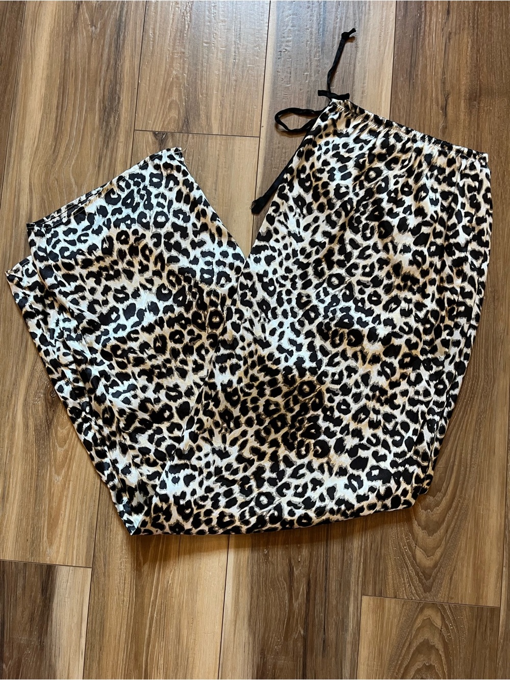 Victoria’s Secret Satin Leopard Pajama Pants 1X Plus Size Luxe Sleepwear Y2K